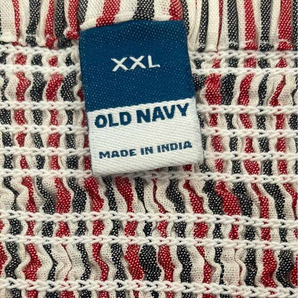 Old Navy Patriotic 4th Of July Smocked Top Short Sleeves Stretch Size XXL - Picture 6 of 9